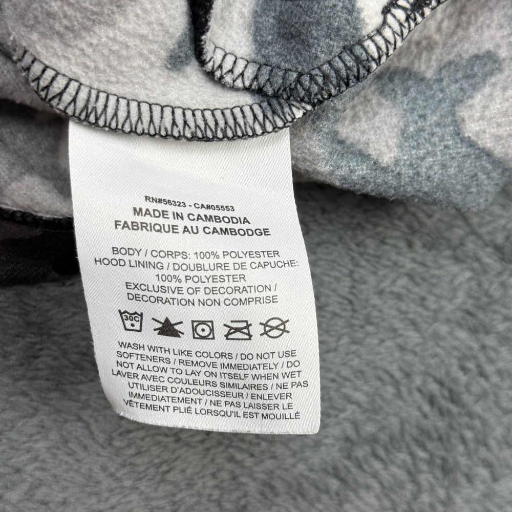 Nike Dri-FIT Pullover Hoodie Sweatshirt Camo Print Black Gray‎ Kids Medium - Picture 3 of 8